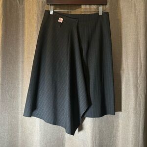 United Colors Of Benetton pinstripe wrap skirt